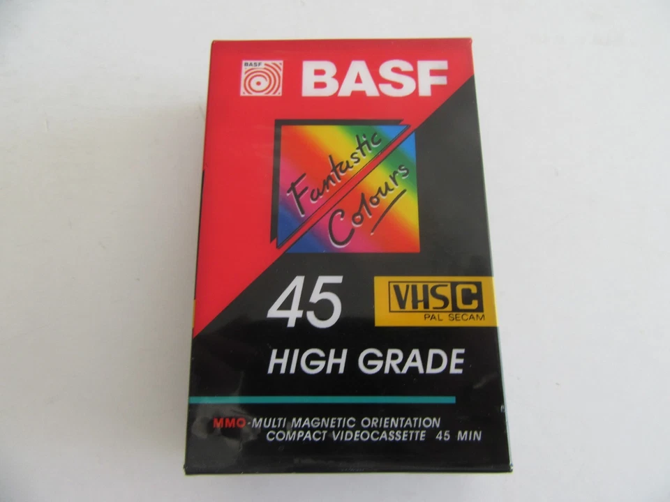 2 x Videocassette Fujifilm 90 SHG 8mm & BASF 45 VHS C HIGH GRADE Neu in OVP - Image 2 of 4