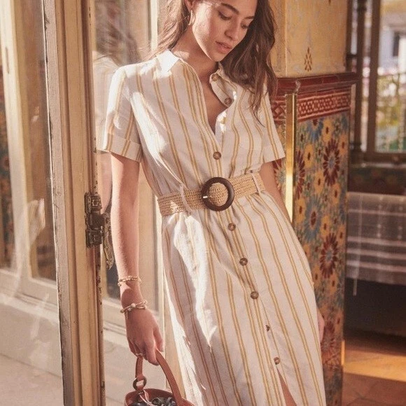 Sezane minty shop dress