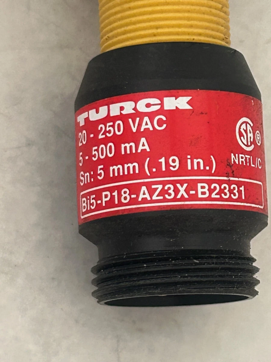 TURCK Bi5- P18-AZ3X-B2331 20 - 250 VAC 5-500 mA 5 MM Proximity Sensor NOS