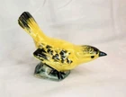 Vintage Stangl Hand Painted Pottery Bird 3" Wilson Warbler 3597 Dark Yellow