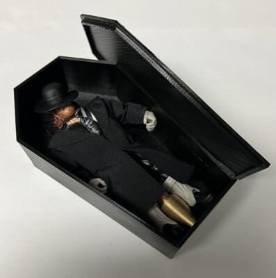 WWE Undertaker coffin with urn 3d printed custom figure not incl