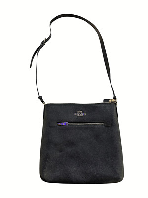 COACH BLACK LEATHER ROWAN FILE CROSSBODY BAG