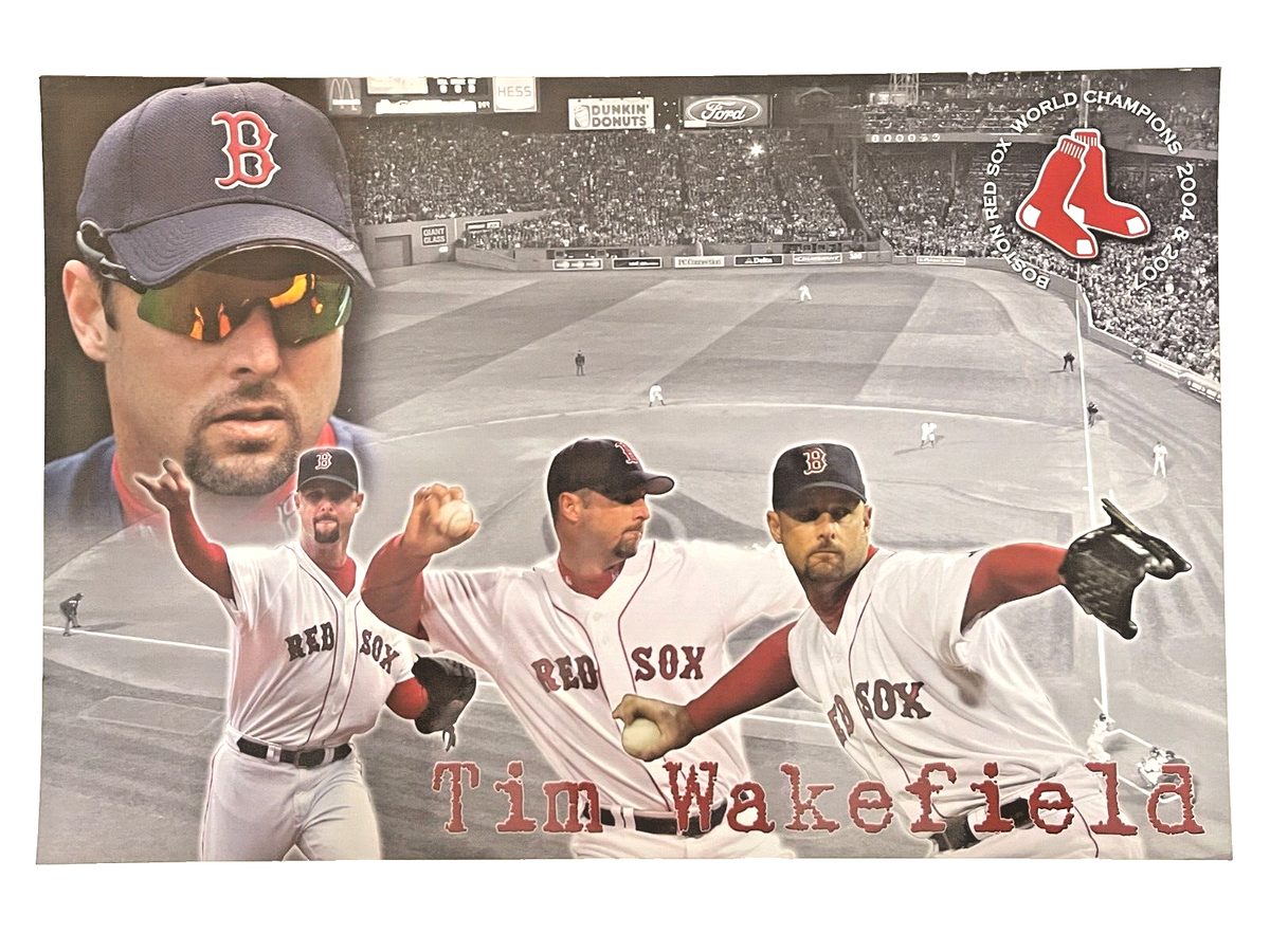 2004サイン入りレッドソックスチームバット Tim Wakefield Boston Red Sox 11x14 knuckleball montage | eBay