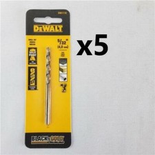  Lot of 5 Dewalt DW1110 Drill Bit Split Point 5/32" Black  Gold NEW