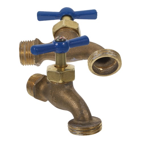 2Pcs Metal Faucet Garden Hose Faucet Antique Handle Faucet Water Hose Faucet