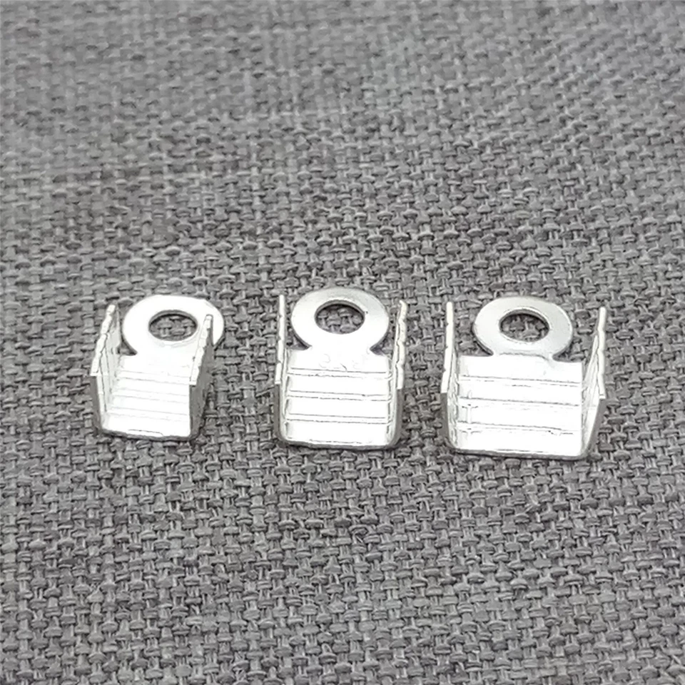 20 un. de tapas de puntas de extremo de engarzado de plata de ley 925 para pulsera cordón de cuero Foto 3 de 4