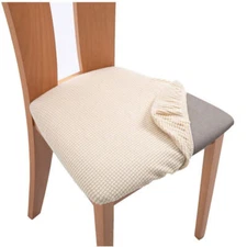 Spandex Jacquard Dining Room Chair Seat Covers Removable Washable Cushion Covers