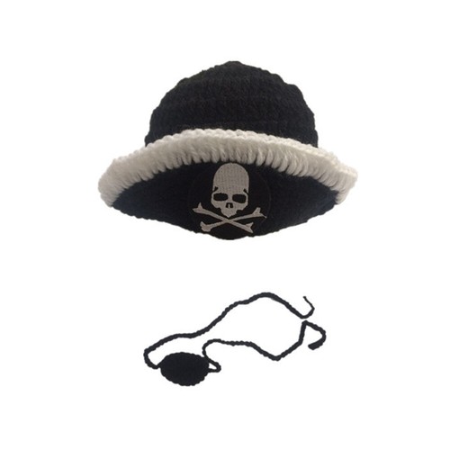Newborn Baby Pirate Hat Crochet Knit 