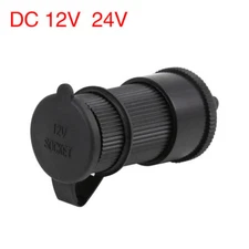 DC 12V 24V Car Cigarette Lighter Female Socket Power Charger Port with Cover Cap