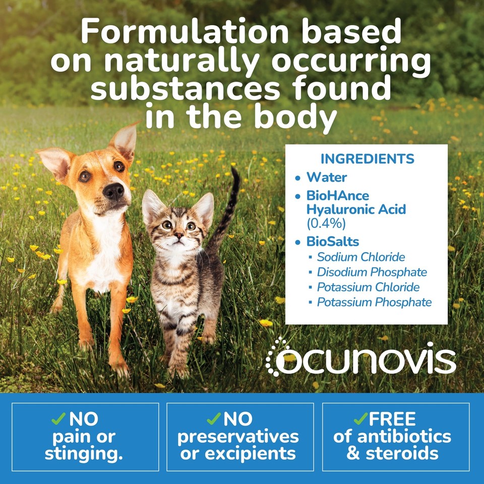 Sentrx Ocunovis Gel Eye Drops for Dogs & Cats Eye Lube for Dogs Allergy