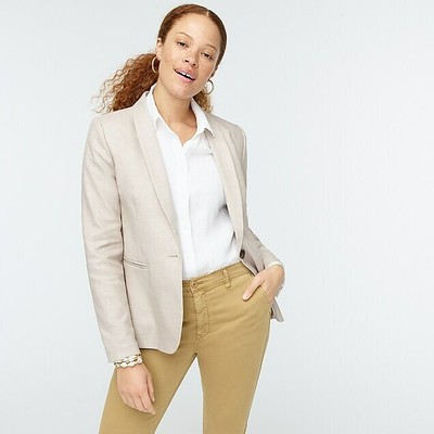 parke blazer in stretch linen