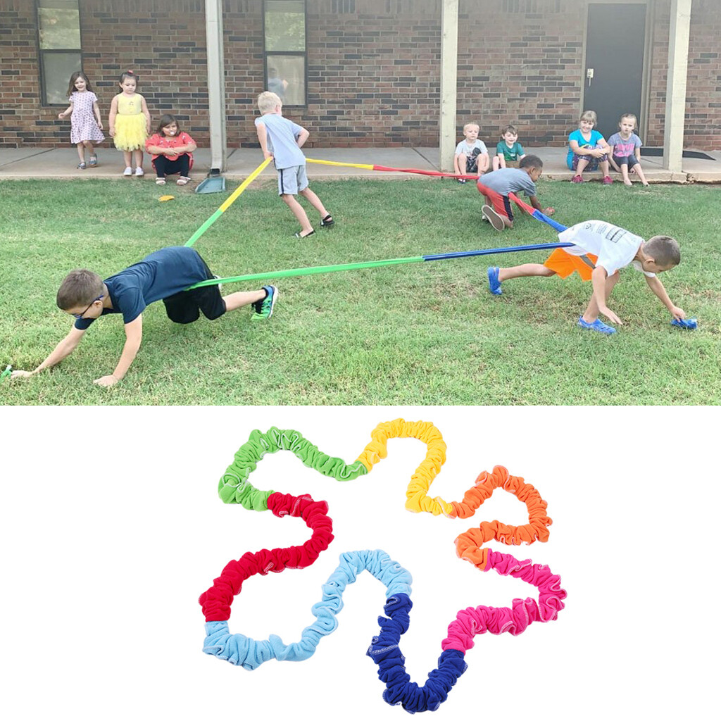 Kooperative Stretchy Band Kinder Teamwork Spiele Running Rush Elastic Loop