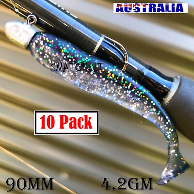 10 Leurres Souples Crevettes - Pour Pêche En Mer Et Eau Douce (bass, Brème, Etc.)