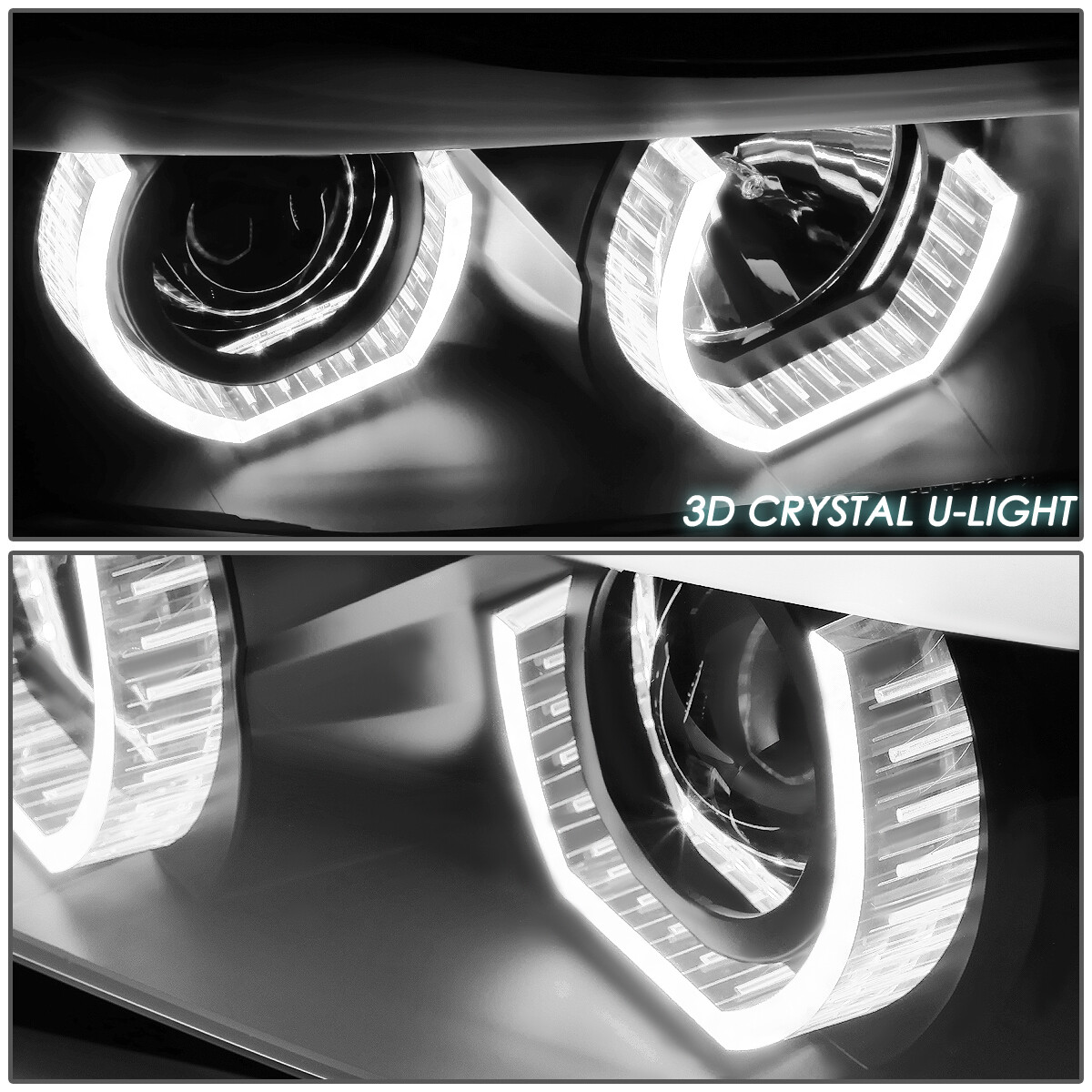 [LED UHALO]FOR 0912 BMW 3SERIES E90 BLACK HOUSING PROJECTOR HEADLIGHT LAMPS eBay