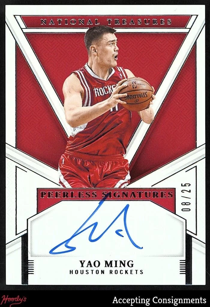 Yao Ming Basketball Autographed Sports Trading Cards & Accessories