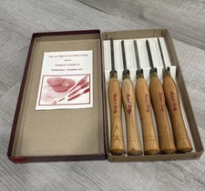 Robert Sorby Set of Five Wood Turning Tools 45HS Set In Box GREAT CONDITION