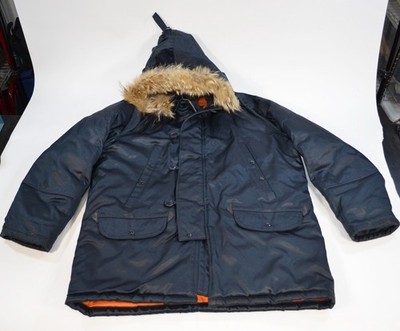 Spiewak Titan Jacket Coat Cold Weather Fur Hood Made in USA Rare Navy 46