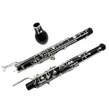 Ebony Wood English Horn Alto Oboe F Key Silver plated Keys With Reed Gloves