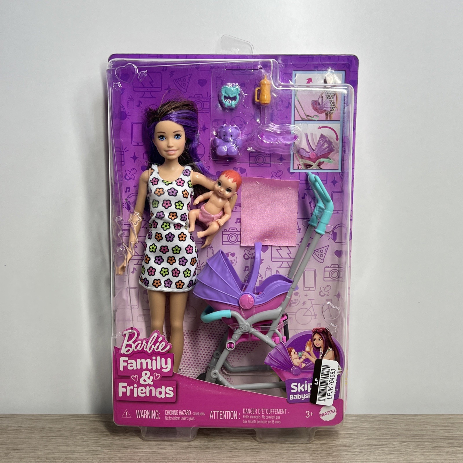 Barbie Skipper Babysitters Inc. Playset Stroller Baby Plus 5