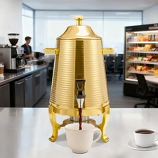 13L Beverage Dispenser Stainless Steel Hot Drink Dispensing Container with Stand