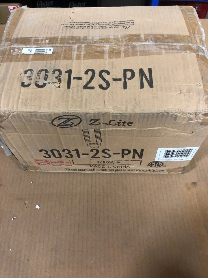 Aplique de pared Z-Lite 3031-2S-PN Beau 2 luces 17" de alto - níquel pulido Foto 2 de 2