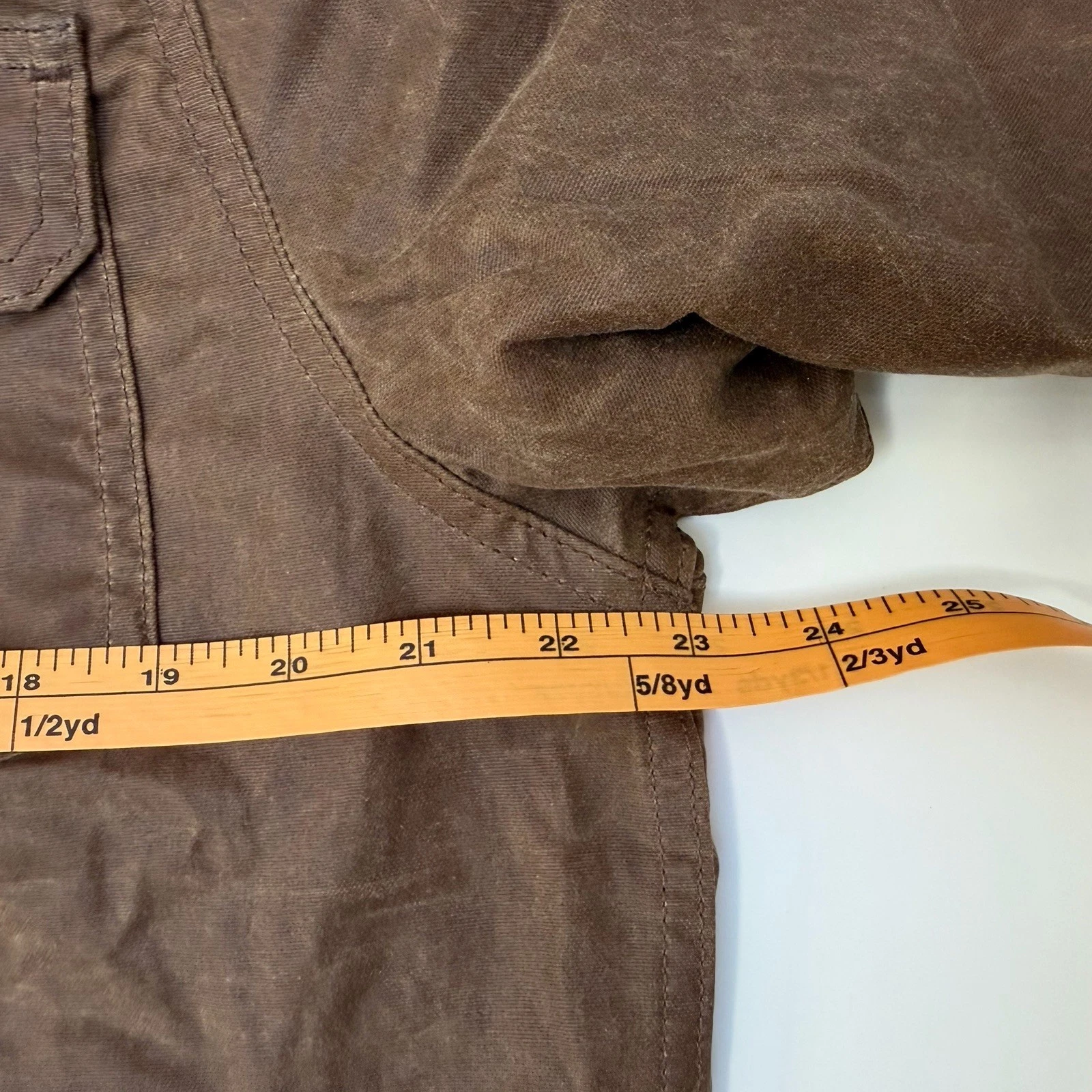 Flint and Tinder Waxed Trucker Jacket Mens XL Brown Flannel Lined Made USA - product detail image 6