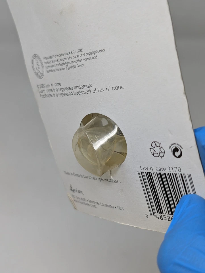 VINTAGE Peter Rabbit Baby Luv n' Care Pacifier Set Beatrix Potter Y2K 2000 - Image 4 of 4