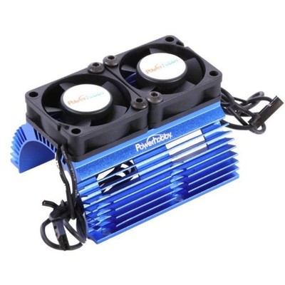 Power Hobby PH1289BLUE Power Hobby Heat Sink w/ Twin Tornado High Speed Fans ...