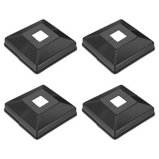 Copertura per Colonne 3.3x3.4 Pollici, Base Plastica per Post - 4pz (Nero)