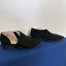 Not Rated Anouk Women's Black Round Toe Slip On d'Orsay Bootie Size 9