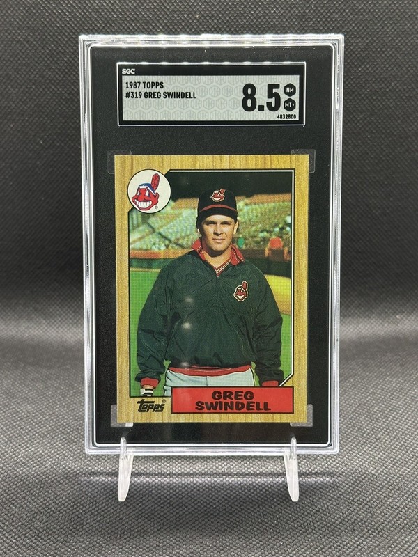 1987 Topps #319 Greg Swindell RC Cleveland Indians Graded SGC 8.5 NM-MT+