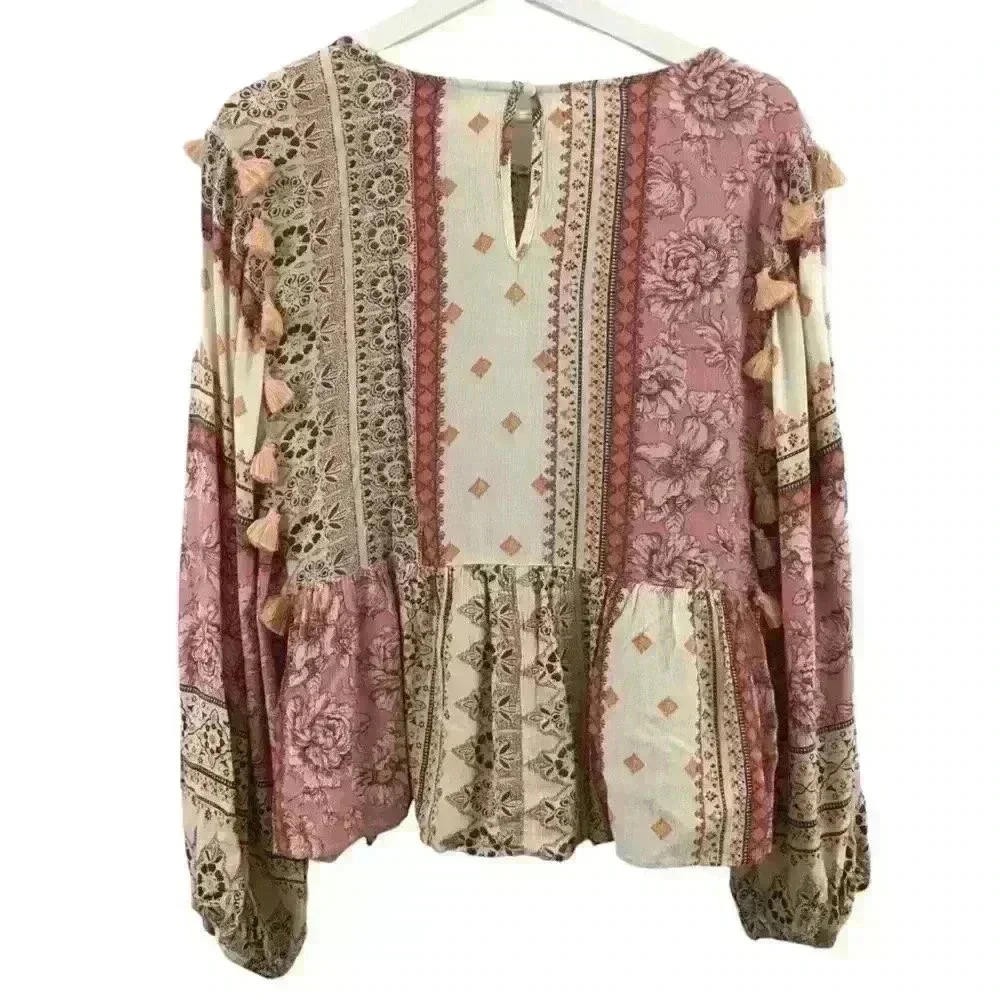 American Eagle Bohemian Patchwork Embroidered Bal… - image 2