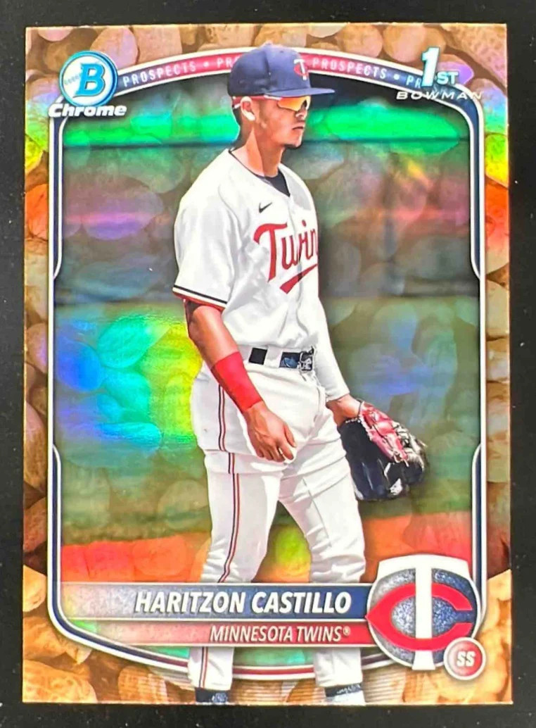 2025 Bowman Chrome Prospects Peanuts Refractor #BCP-161 Haritzon Castillo RC