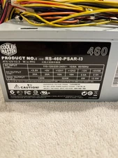 Cooler Master RS-460-PSAR-13 ATX 12V Desktop Power Supply - USED!!!