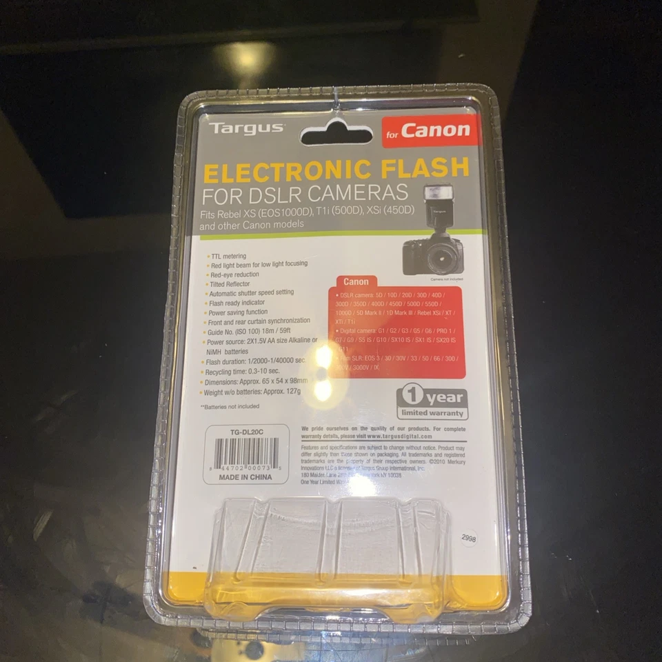⚡️Targus TG-DL20C Electronic Flash For Canon DSLR Cameras - Image 2 of 2