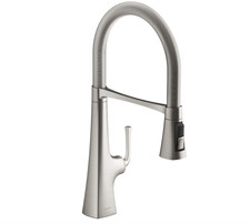 Kohler K-22061-VS Graze Pull-Down Kitchen Faucet Vibrant Stainless Steel