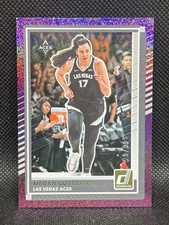 Megan Gustafson /99 PURPLE SHIMMER Las Vegas Aces 2025 Panini WNBA Donruss #36