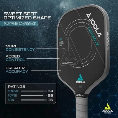 Joola Ben Johns PERSEUS CFS 16mm Carbon Pickleball Paddle Black New