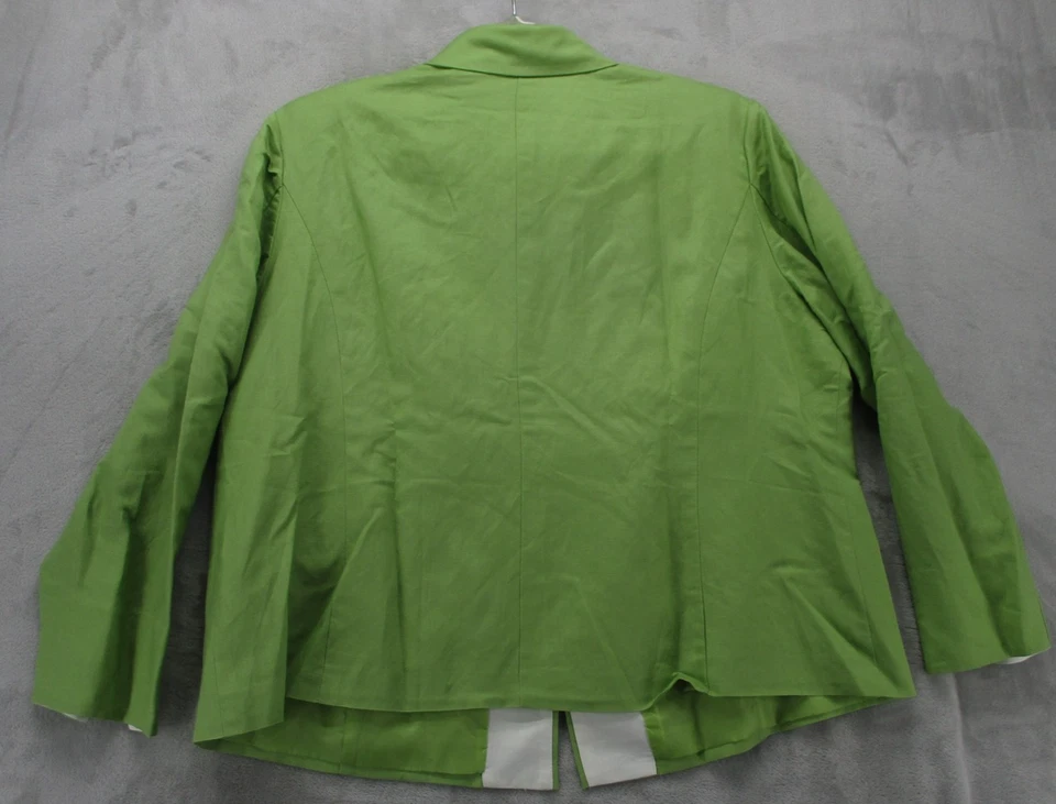 Coldwater Creek Jacket Womens 24 Textured Linen Blend Blazer New Pocket Suit - Image 3 of 4