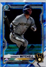 2021 Bowman Chrome Sapphire Edition #BCP-204 Garrett Mitchell Prospects