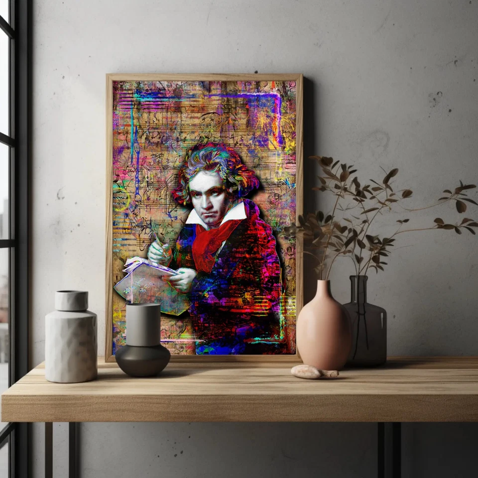 Ludwig Van Beethoven 20x30in Poster, Beethoven Tribute Pop Art Free Shipping US - Image 3 of 4