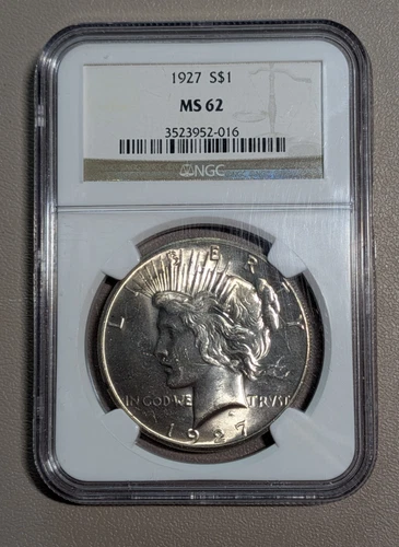 1927 Peace Silver Dollar NGC MS 62