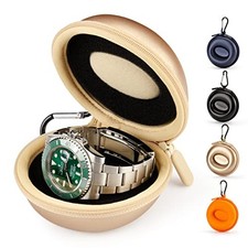 Single Watch Storage Box: Portable Travel Watch Case and Watch Box Golden