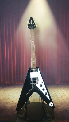 High gloss Black Epiphone 58 Flying V Fully Set Up Open Box Never