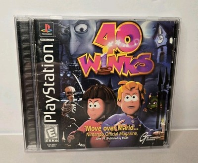 40 Winks Sony PlayStation 1, 1999 Black Label, CIB - Complete With Manual