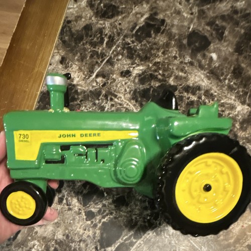 John Deere 730 Diesel Collectible Tractor Bank Green Yellow Agriculture