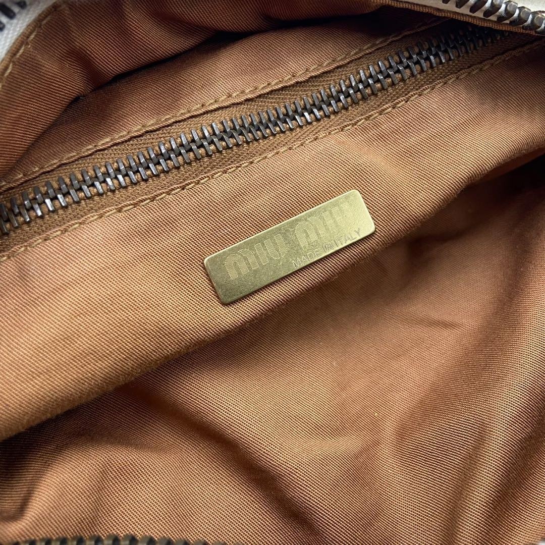 Miu Miu Archive One Shoulder Bag All Leather Logo Vintage