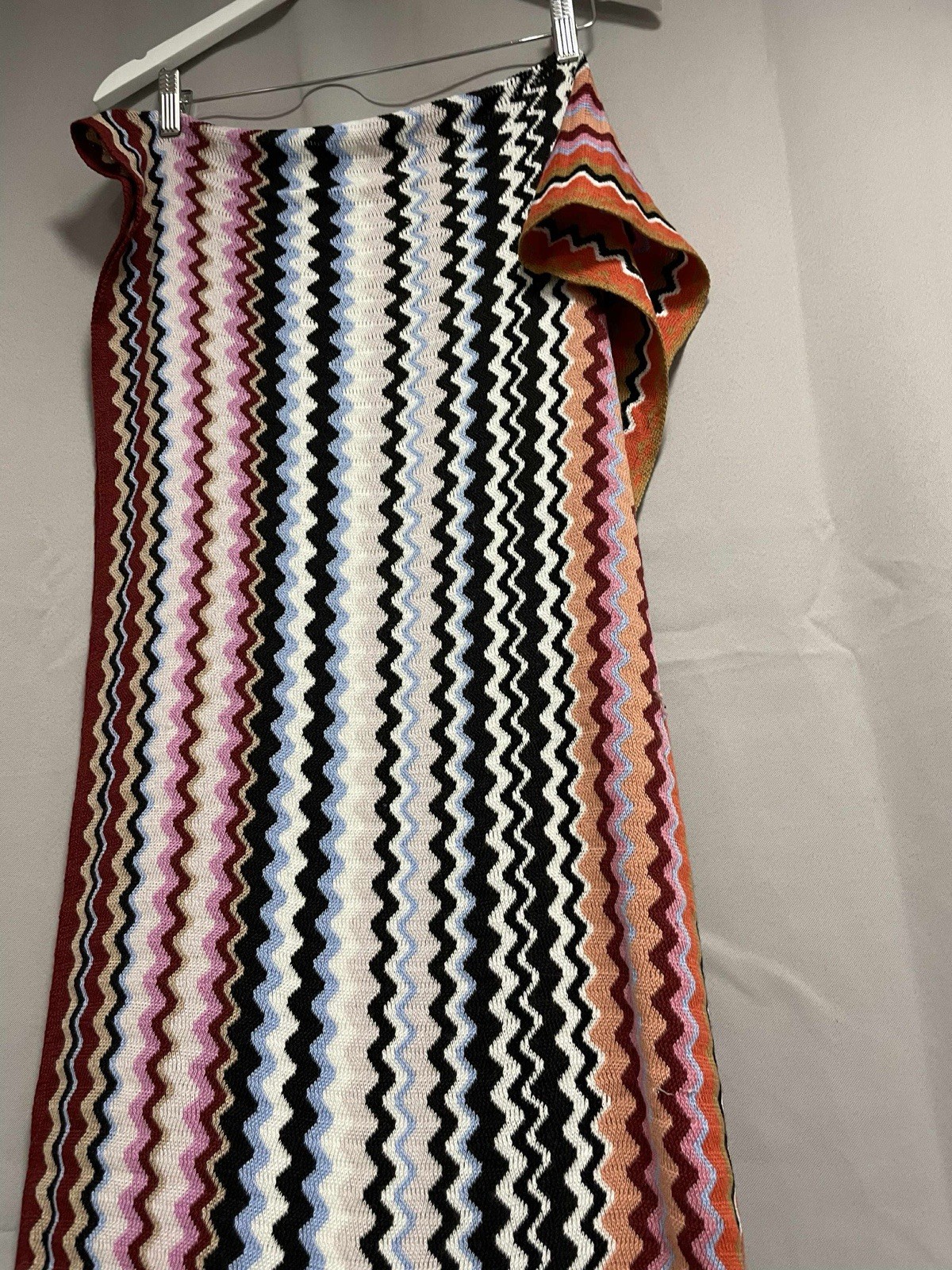 Missoni Brown Multicoloured ZigZag Pattern Scarf - image 3