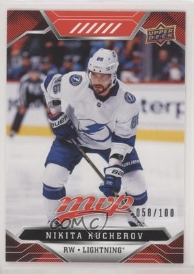 2019 Upper Deck MVP Red Script Leaderboard Achievements /100 Nikita Kucherov ml5