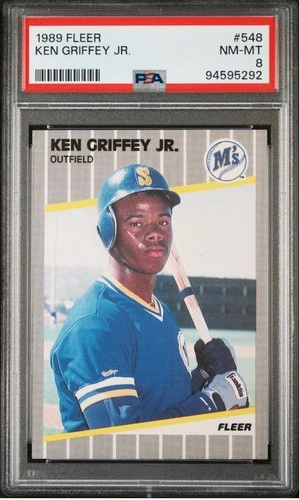 1989 Fleer Ken Griffey Jr. RC #548 PSA 8 NM-MT HOF Seattle Mariners